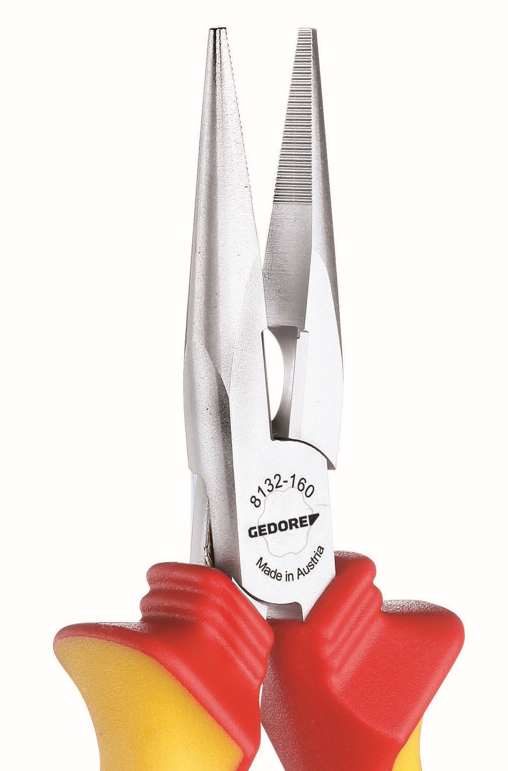 VDE 8132-160 H Alicate de punta redonda VDE con aislamiento de funda 160 mm