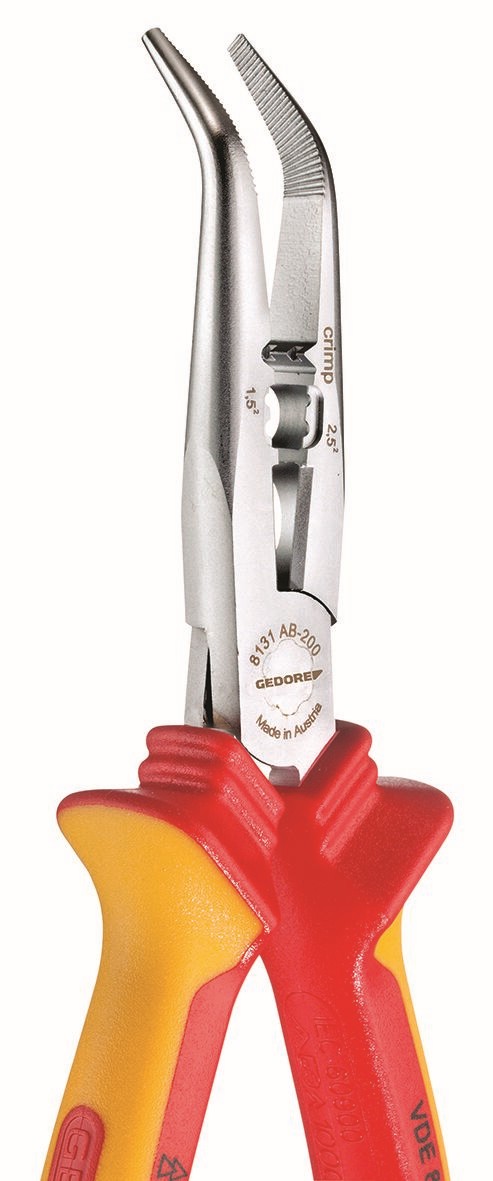 VDE 8131 AB-200 H Alicate multifunción VDE 200 mm aislamiento por funda angulado,