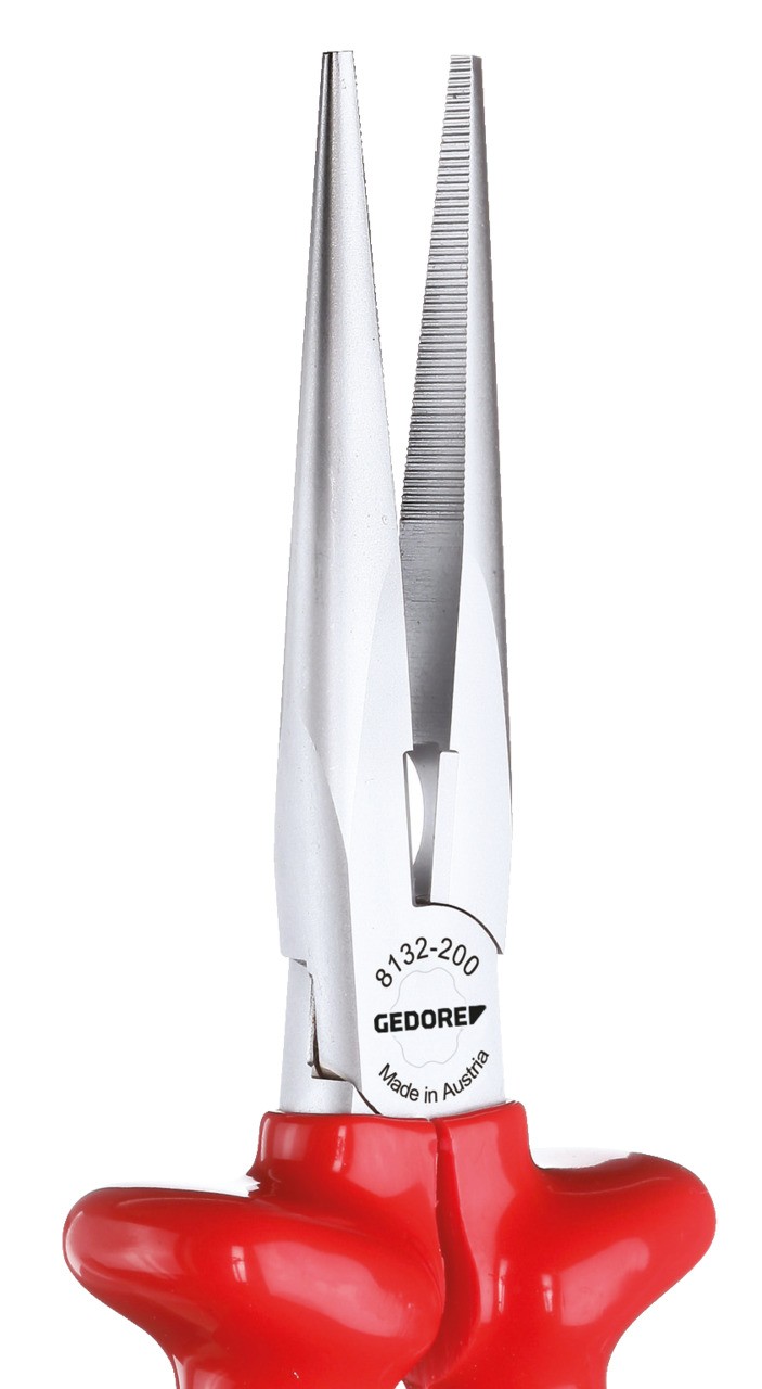 VDE 8132-160 Alicate de punta redonda VDE con aislamiento por inmersión 160 mm