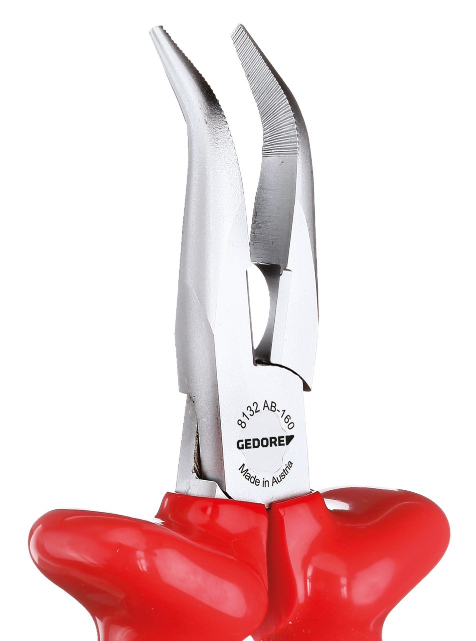 VDE 8132 AB-160 Alicate de punta redonda VDE con aislamiento por inmersión 160 mm