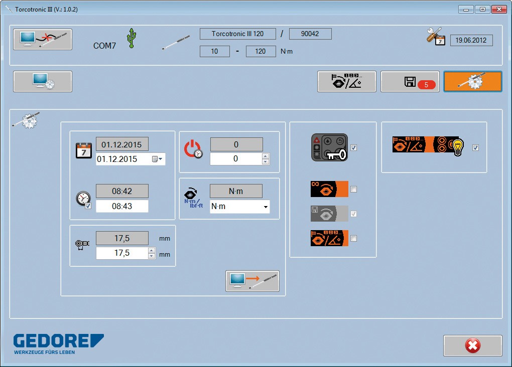 TT3KH 350 Llave de torque electrónica TorcoTronic III 70-350 Nm