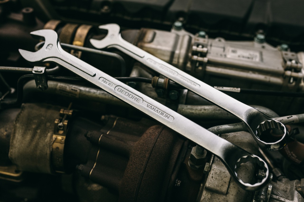 1 B 7/16AF Llave combinada de anillo y boca, perfil UD 7/16"