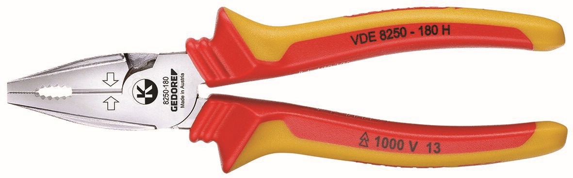 VDE 8250 H VDE Alicates combinados con manguitos aislantes VDE