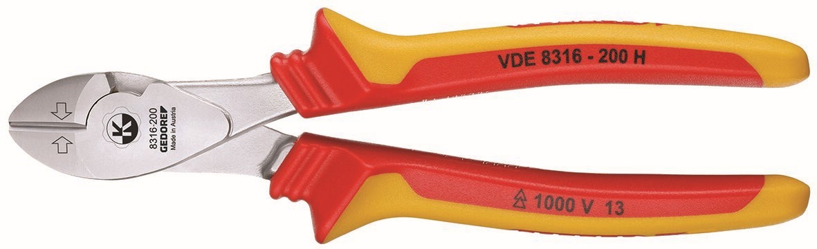 VDE 8316-200 H Cortador lateral de alta resistencia VDE 200 mm , aislamiento por funda