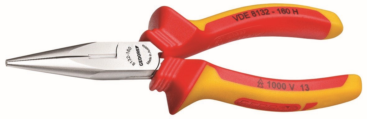 SB VDE 8132-200 H Alicate de punta redonda VDE con aislamiento de funda 200 mm