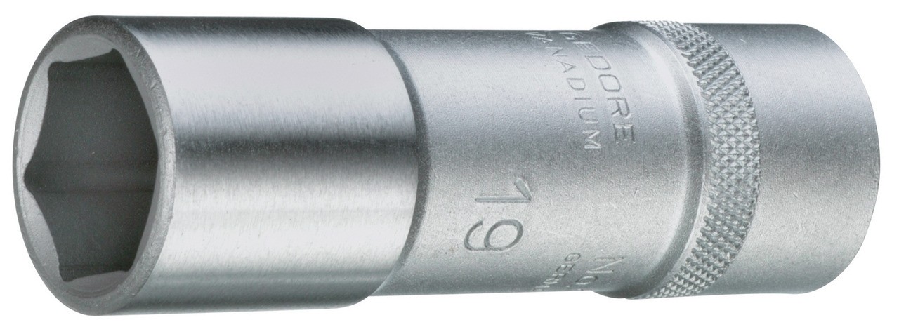 19 L 16 Vaso para llave de vaso 1/2", largo, hexagonal 16 mm