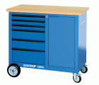 1504 0321 Banco de trabajo con ruedas con 6 Cajones