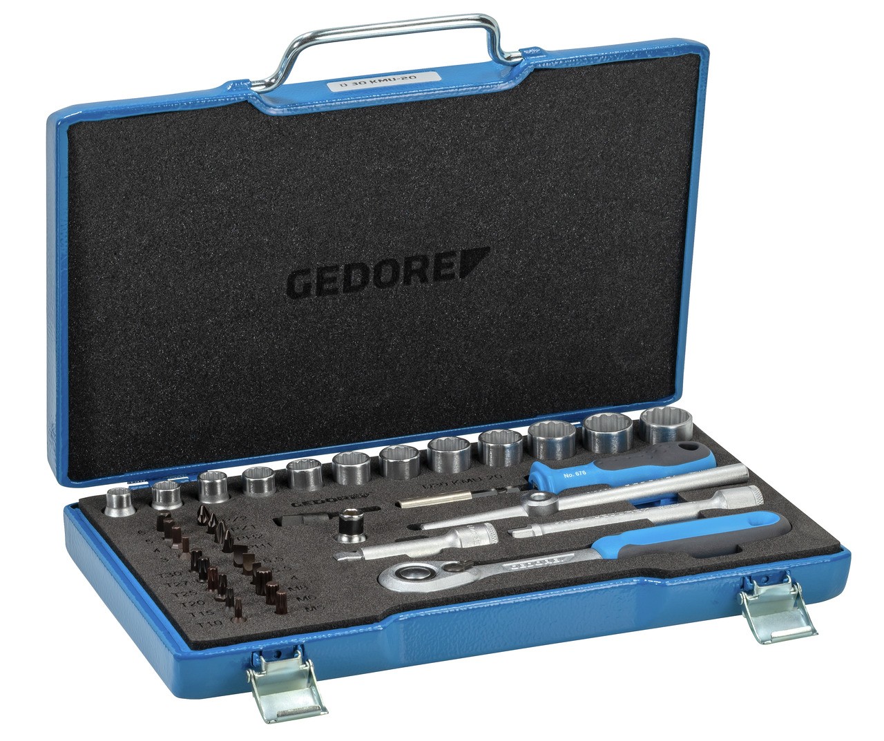 D 30 KMU-20 Juego de llaves de vaso 3/8" 40 piezas IN-IS-PH-PZ-TX-XZN