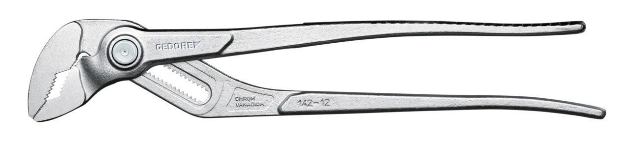 142 12 C Alicate universal 12" , ajustable 17 veces, estriado, cromado