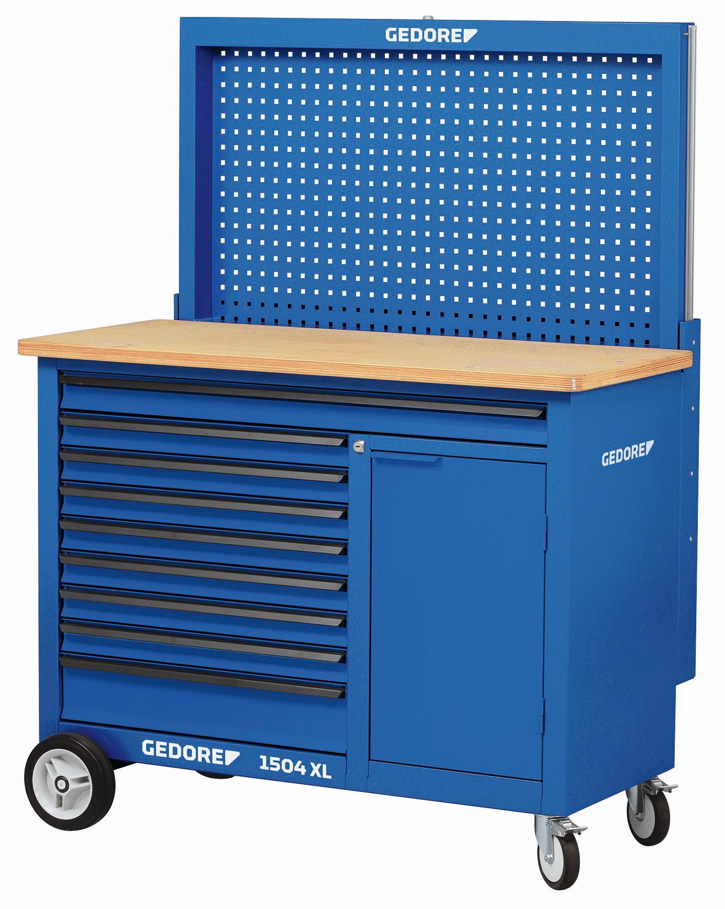 1504 XL 1710 Banco de trabajo con ruedas 1,25 m Ancho