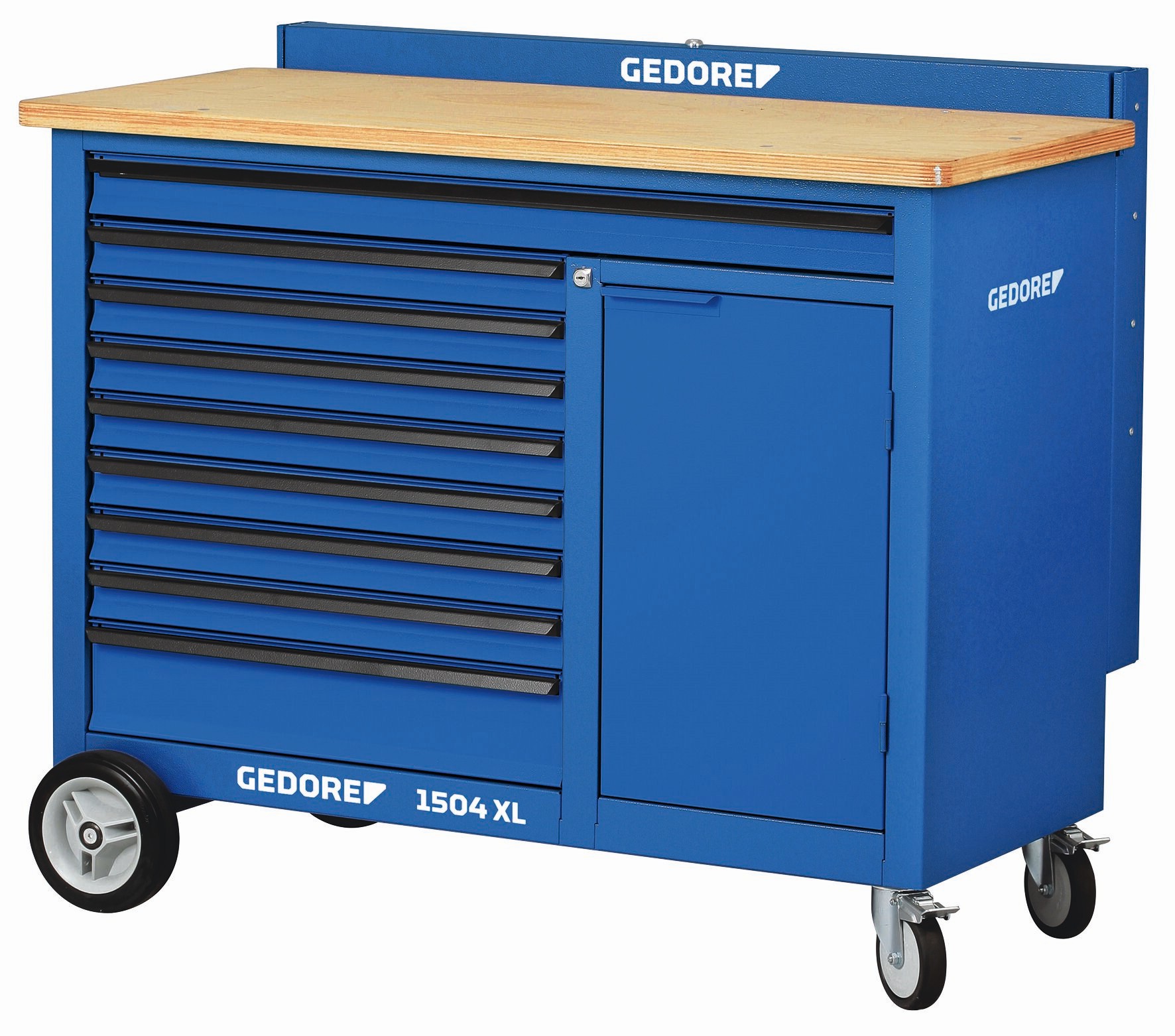 1504 XL 1710 Banco de trabajo con ruedas 1,25 m Ancho