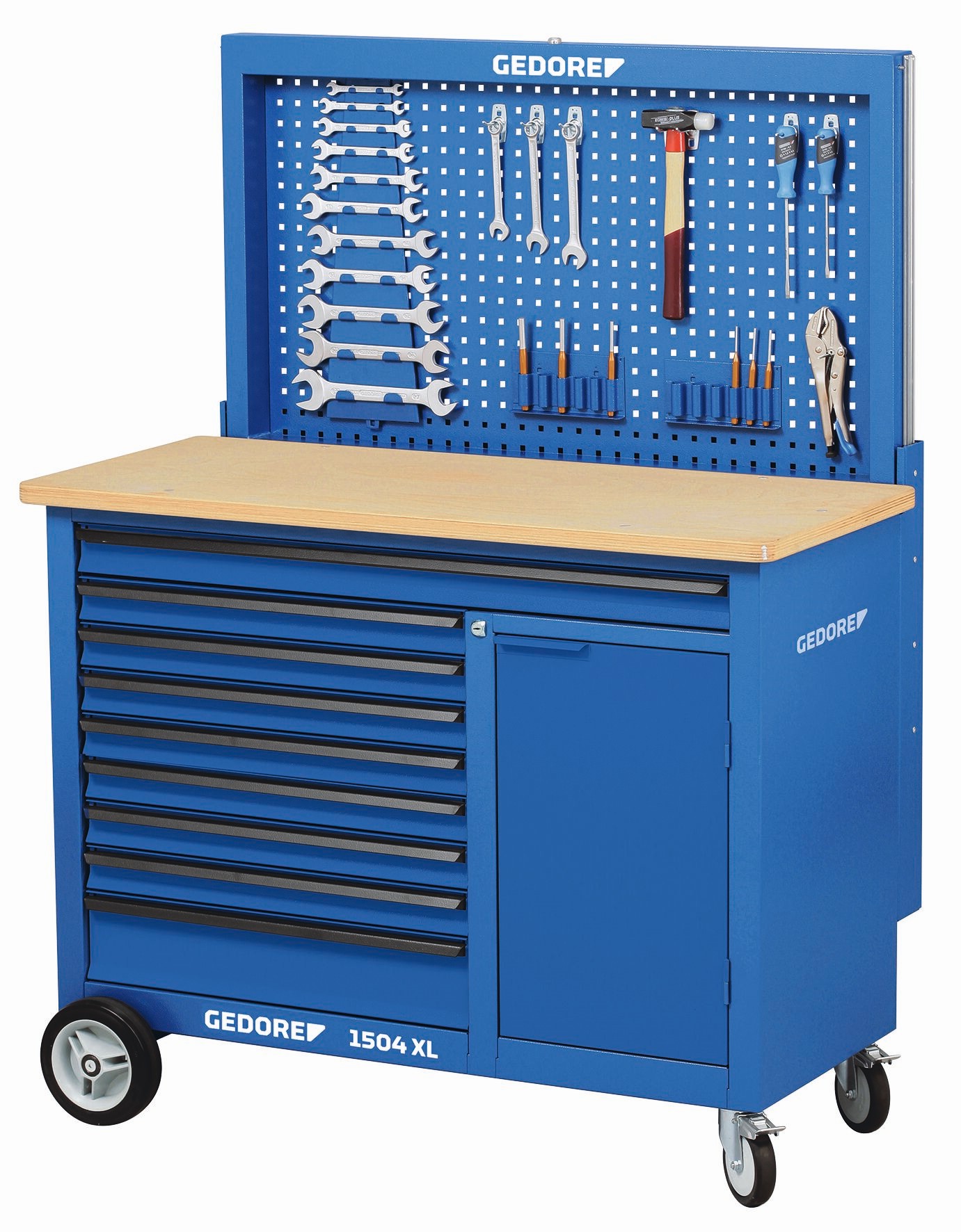 1504 XL 1710 Banco de trabajo con ruedas 1,25 m Ancho