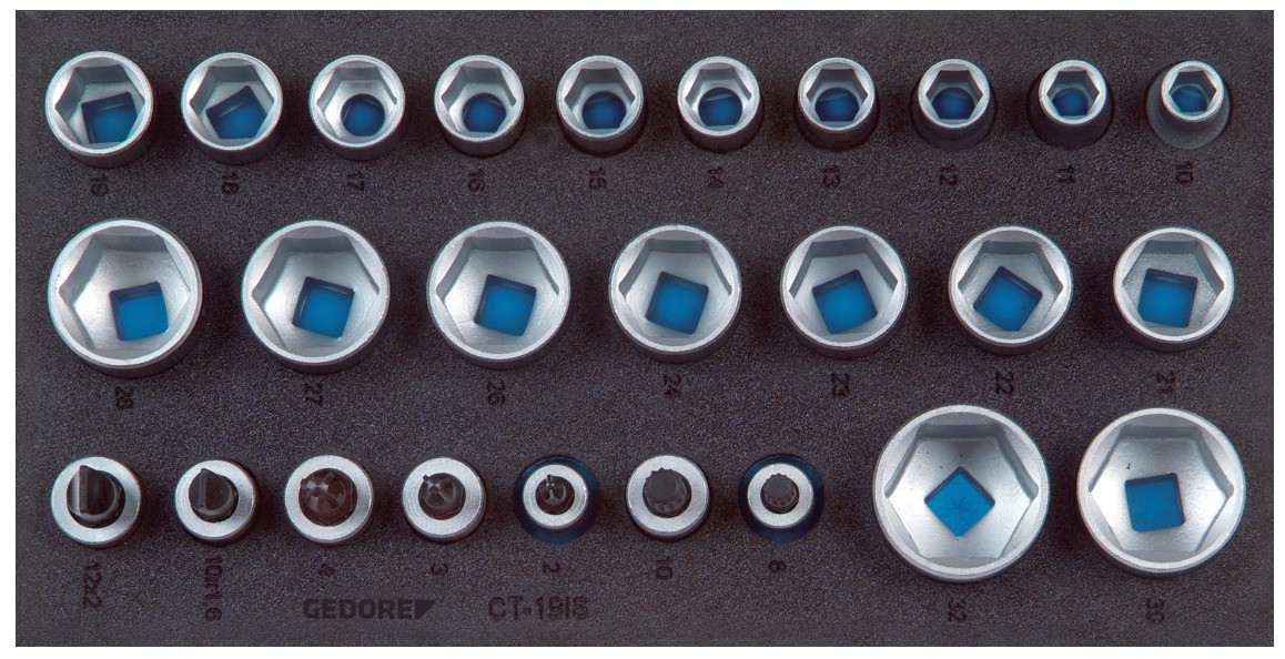 1500 CT1-19 IS Juego de llaves de vaso que se inserta 1/2