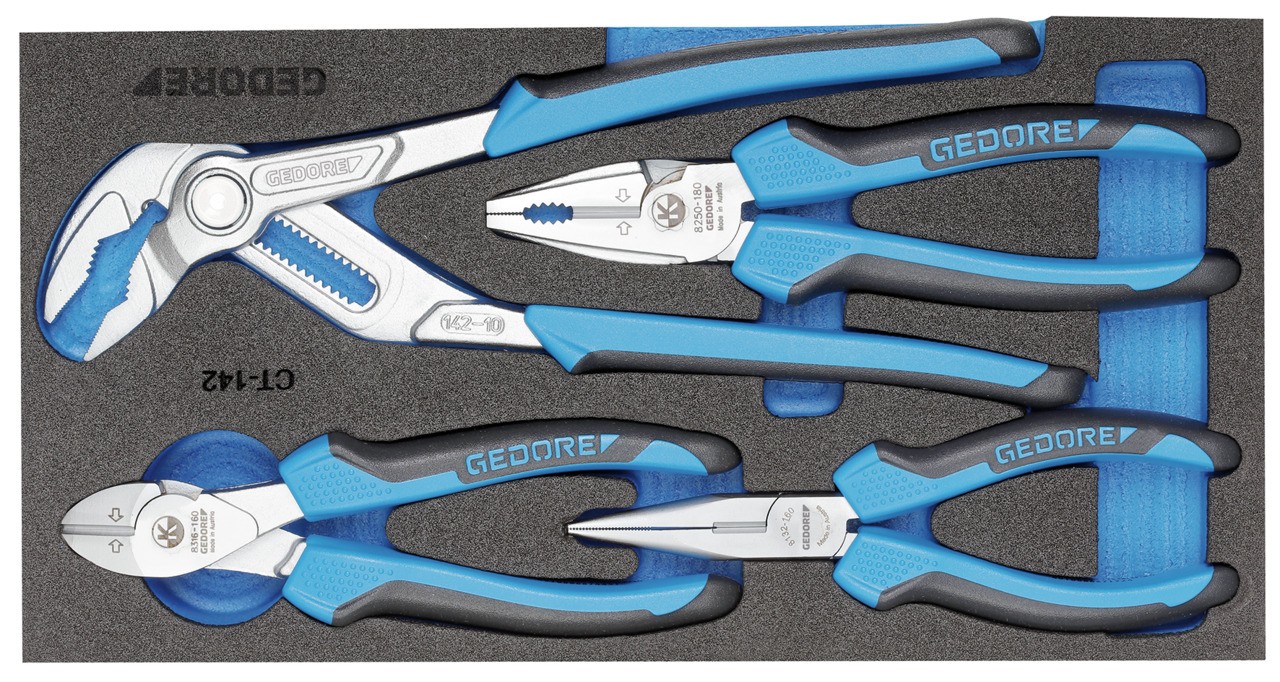 1500 CT1-142 Surtido de alicates en 1/3 del módulo de herramientas de control