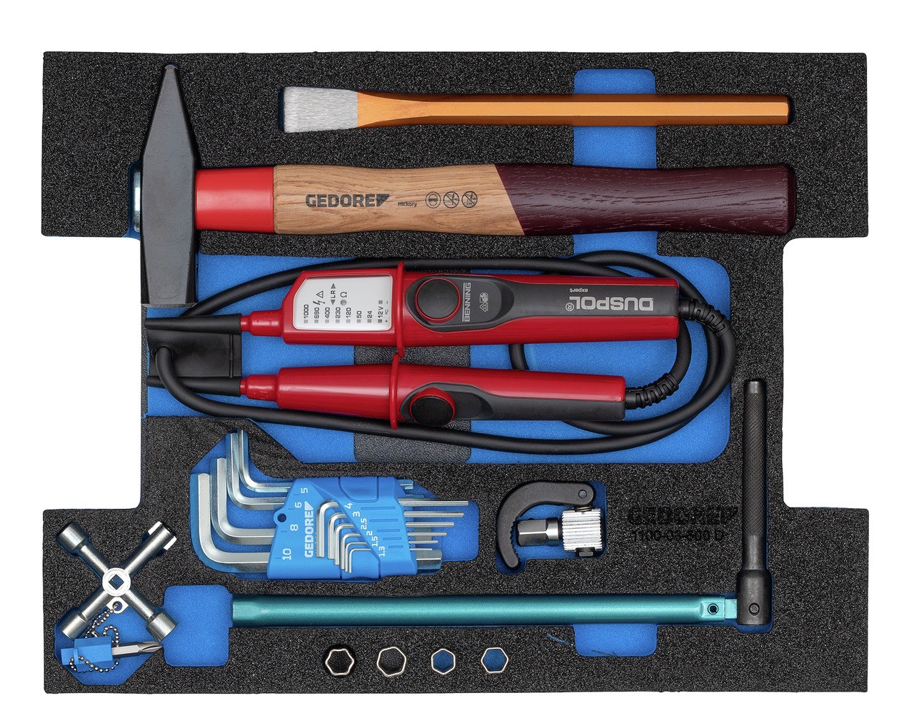 1100-03 Estuche GEDORE L-BOXX 136 con surtido para fontanería 44 -te piezas