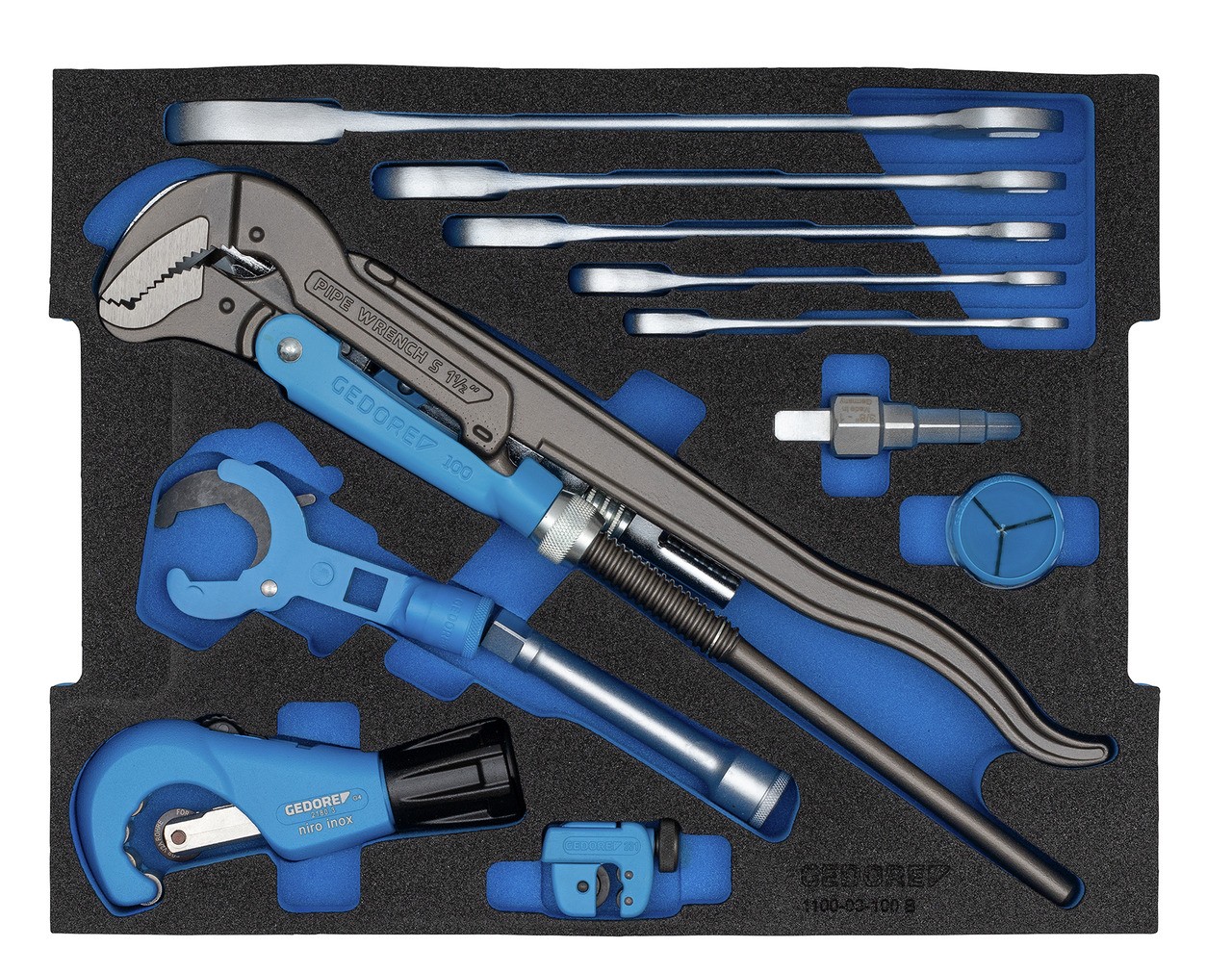 1100-03 Estuche GEDORE L-BOXX 136 con surtido para fontanería 44 -te piezas