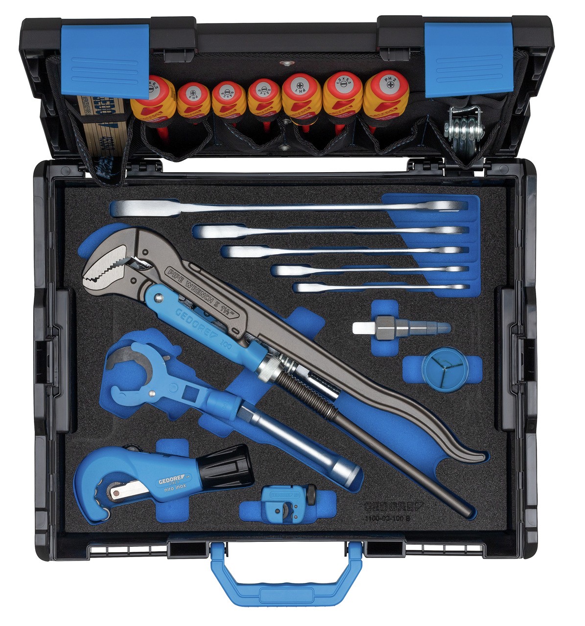 1100-03 Estuche GEDORE L-BOXX 136 con surtido para fontanería 44 -te piezas
