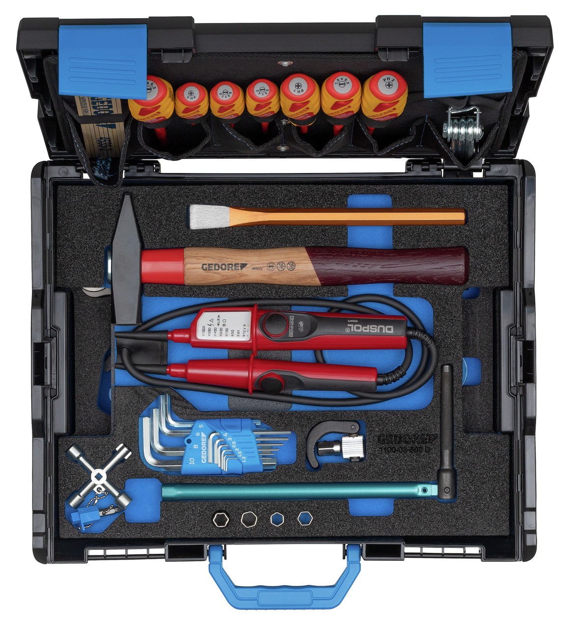 1100-03 Estuche GEDORE L-BOXX 136 con surtido para fontanería 44 -te piezas