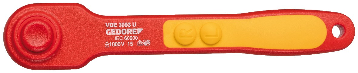 VDE 3093 U VDE carraca reversible de 3/8