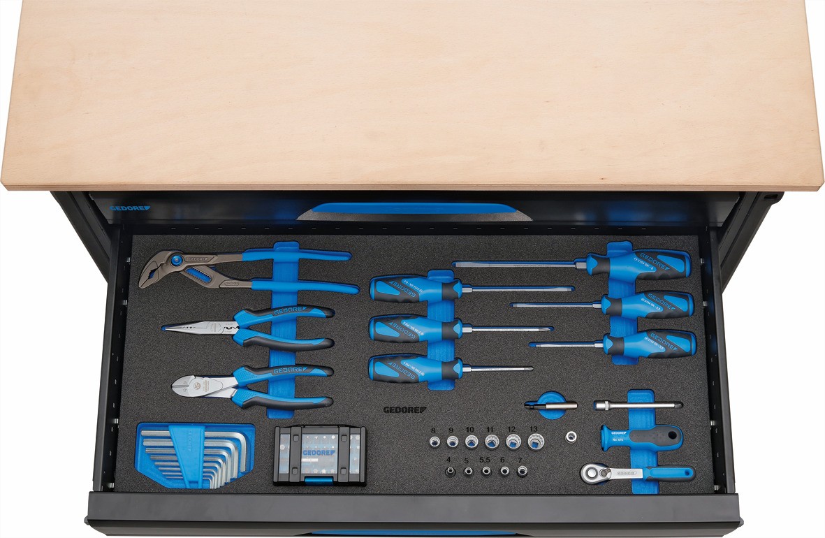 1110 WMW S-03 WorkMo B3 con surtido de herramientas 110 -te piezas