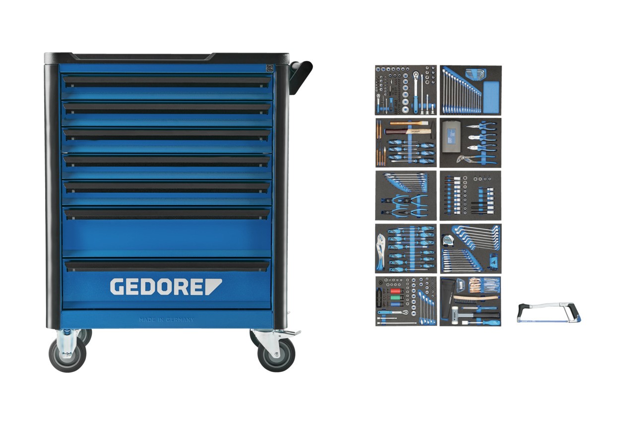 WHL-L7-TS-308 Carro de herramientas Workster Highline con 308 conjunto de herramientas de 5 partes