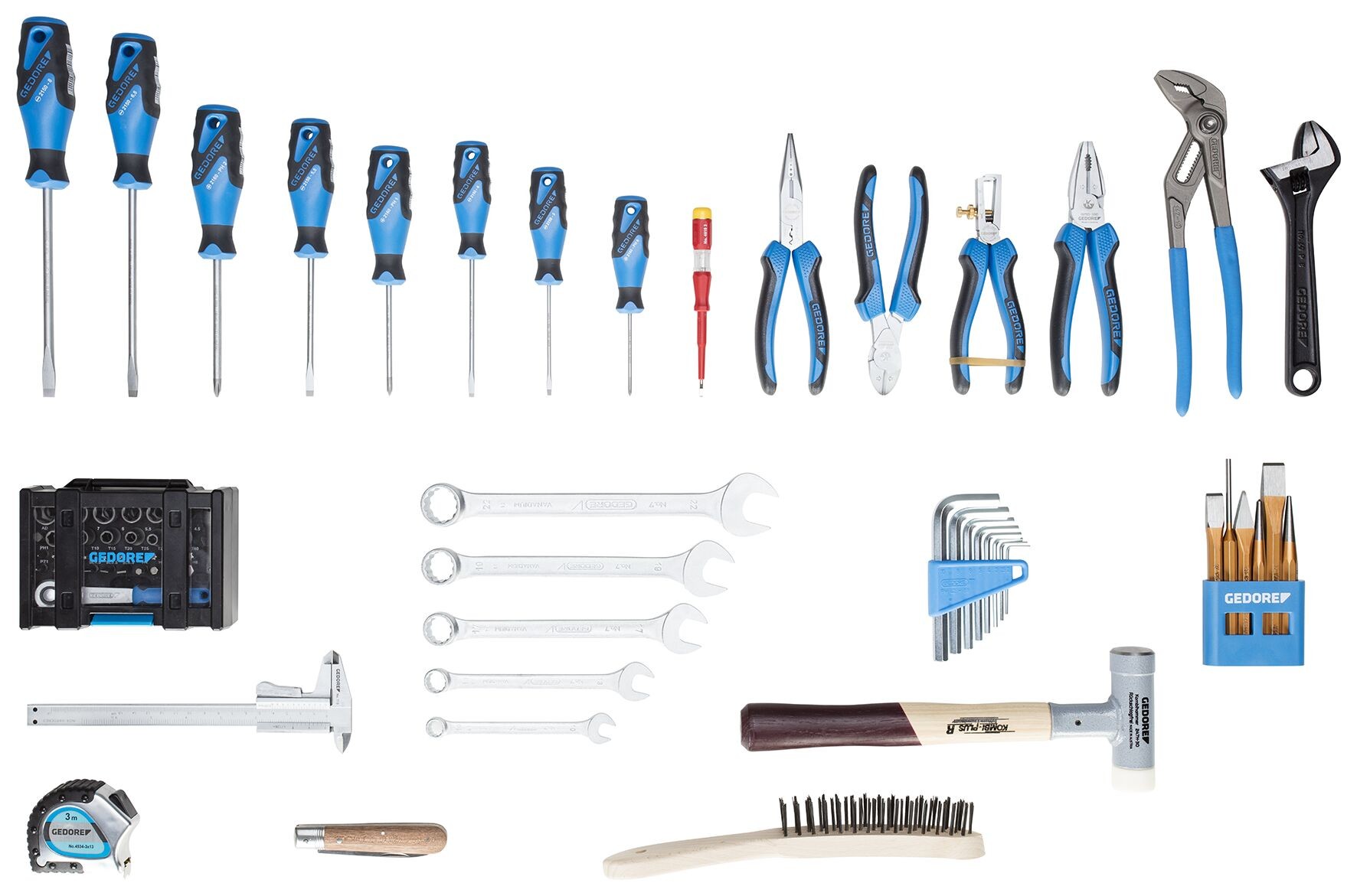 1041-001 Surtido de herramientas en maletín 74 -te piezas