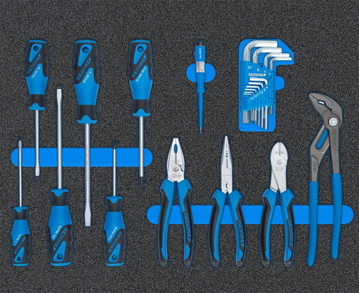 WSL-M-TS-172 Carro de herramientas WORKSTER con surtido -te piezas