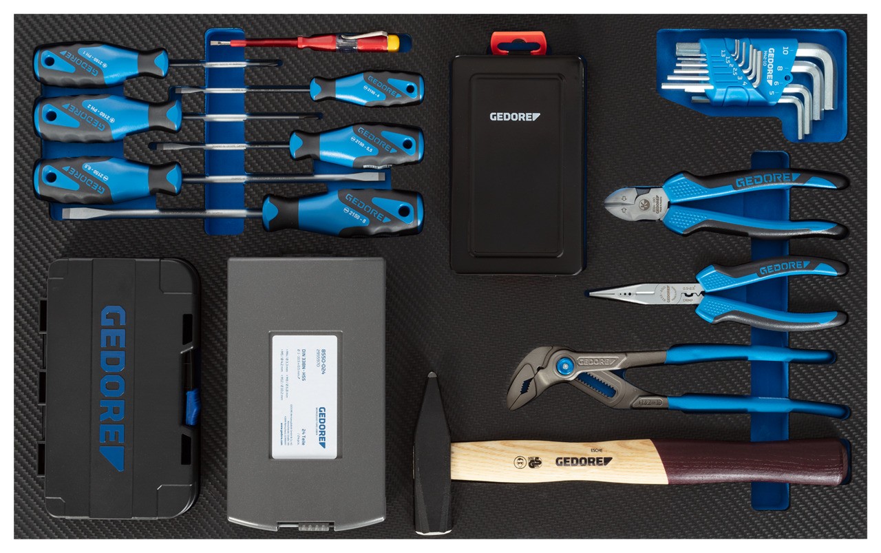 GTT B-S-177 Carro de herramientas con 177 conjunto de piezas en 4 partes