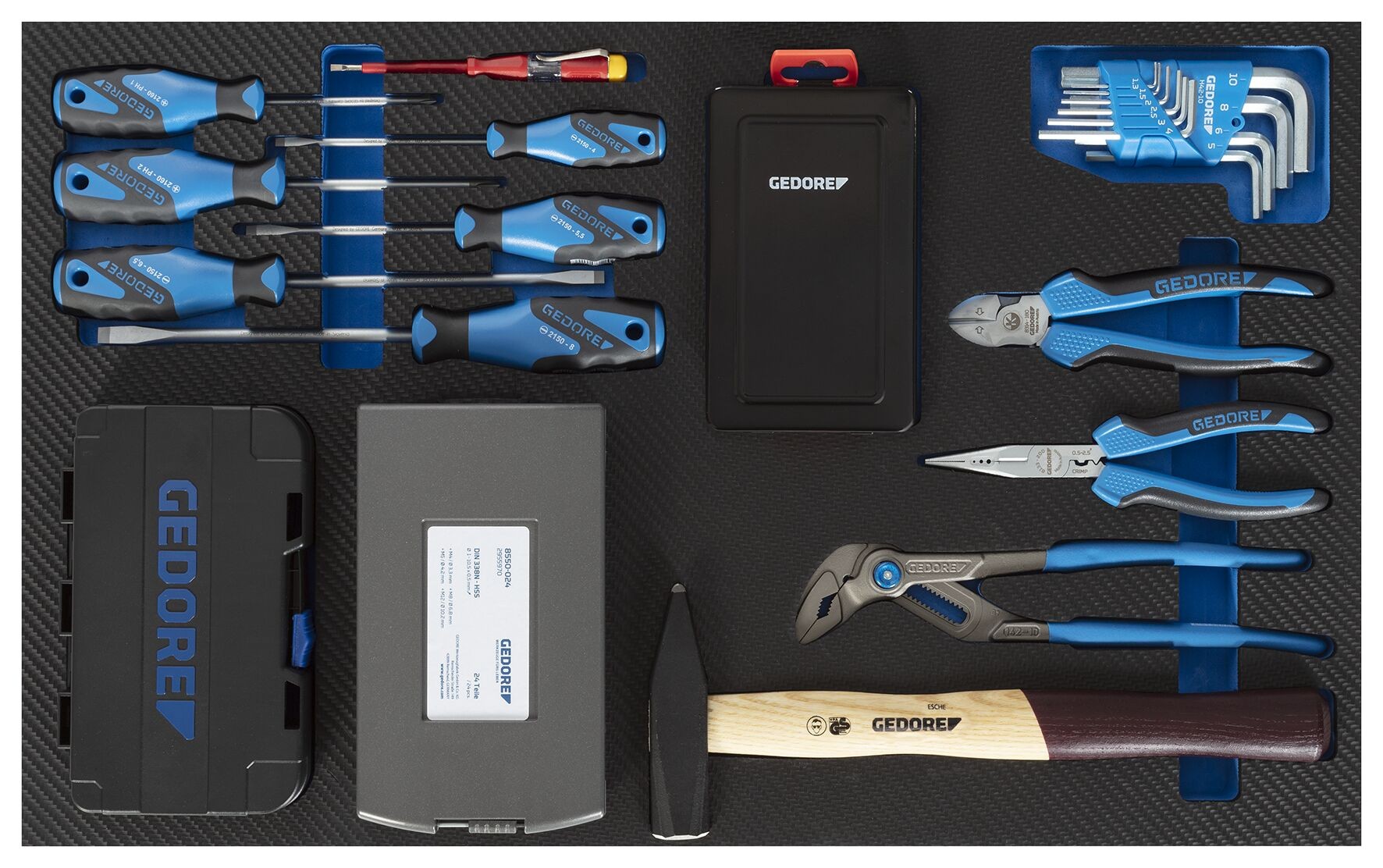 TTB-TS-173 Carro de herramientas con 173 conjunto de piezas en 4 partes