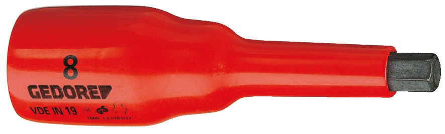 VDE IN 19 8 Inserto de destornillador VDE 1/2" hexagonal interno 8 mm
