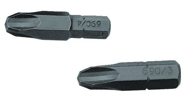 690 3 S-010 Punta de destornillador 1/4", paquete de ventaja 10 piezas, Phillips PH 3