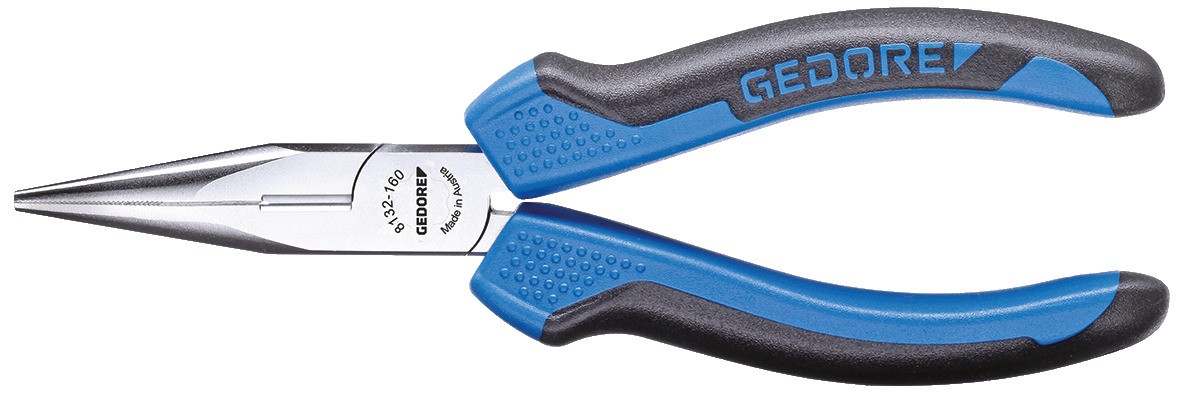 8132 Alicate de punta plana con cortador de alambre, dentado, patrón recto