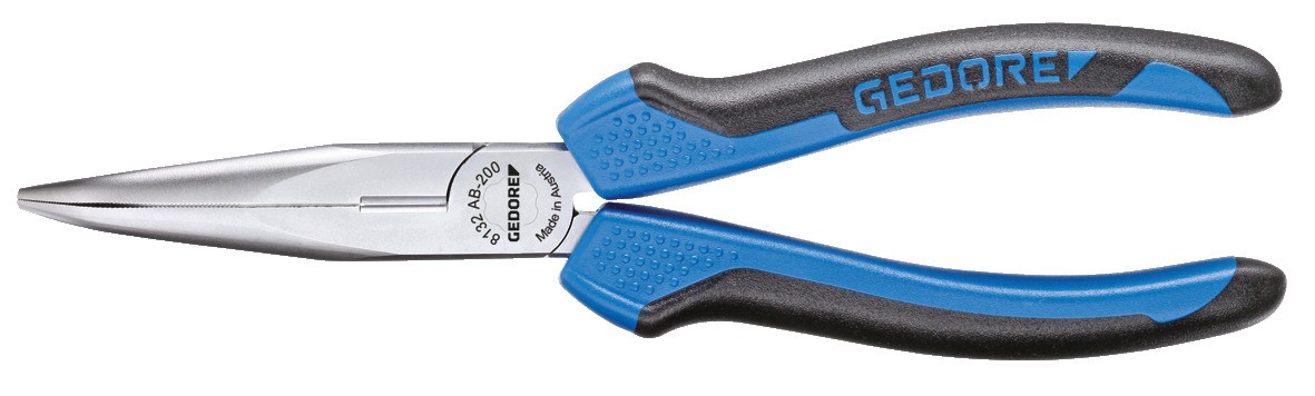 8132 AB Alicates de punta plana con cortador de alambre, dentado, patrón angular