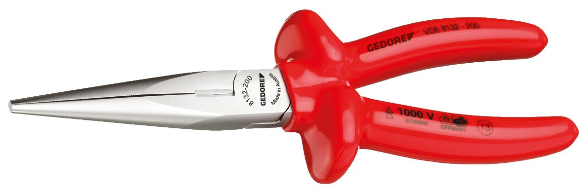 VDE 8132 VDE Alicates de punta plana con aislamiento sumergido VDE, rectos