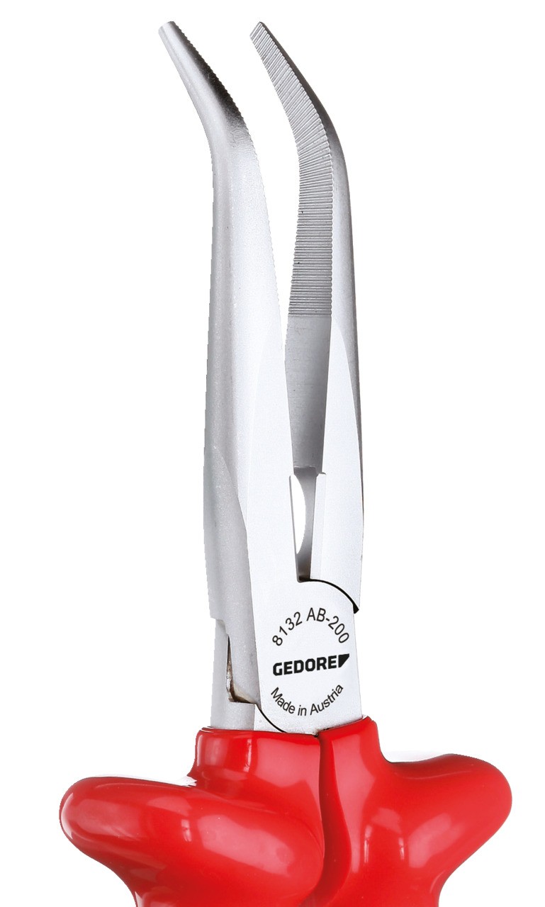 VDE 8132 AB-200 Alicate de punta redonda VDE con aislamiento por inmersión 200 mm