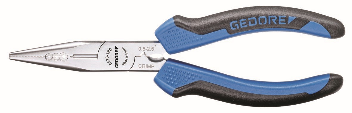 8133 Alicate de múltiple acción con corte, dentado, forma recta