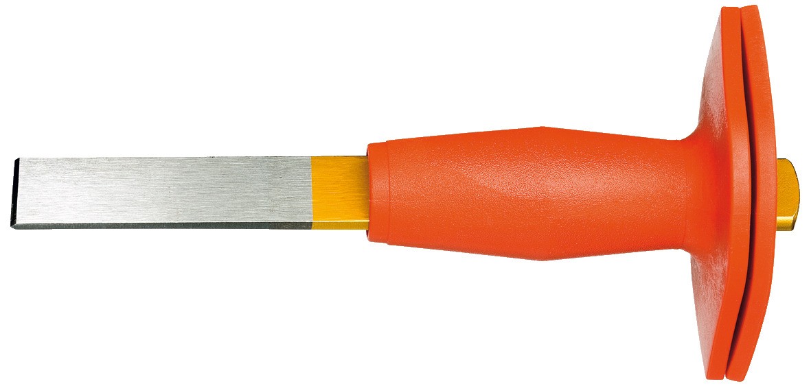 104 HS Cincel de ranura plano ovalado con protección para la mano 240x26x7 mm