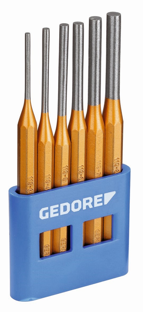 116 Un juego de botadores cilíndricos de 6 piezas