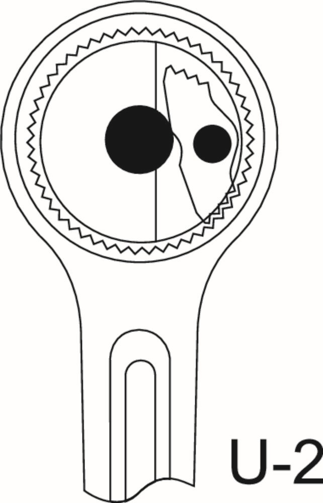 3293 U-2 Carraca reversible 3/4"