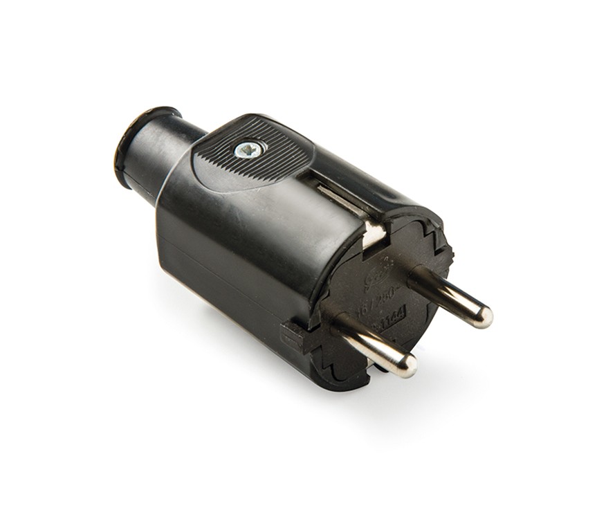 1133 | Clavija de goma 16A con toma de tierra