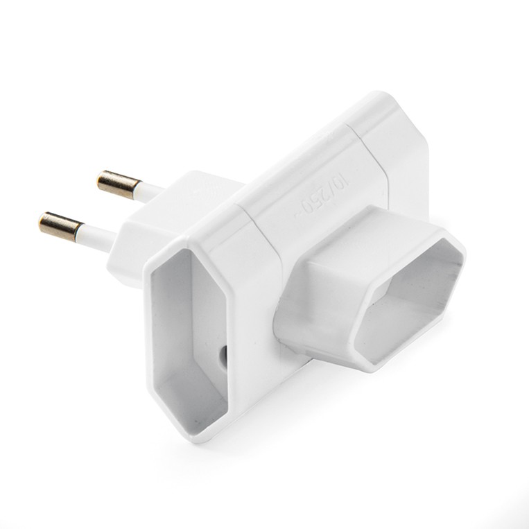 1205 | Adaptador triple 10A, conector con espigas de 4mm