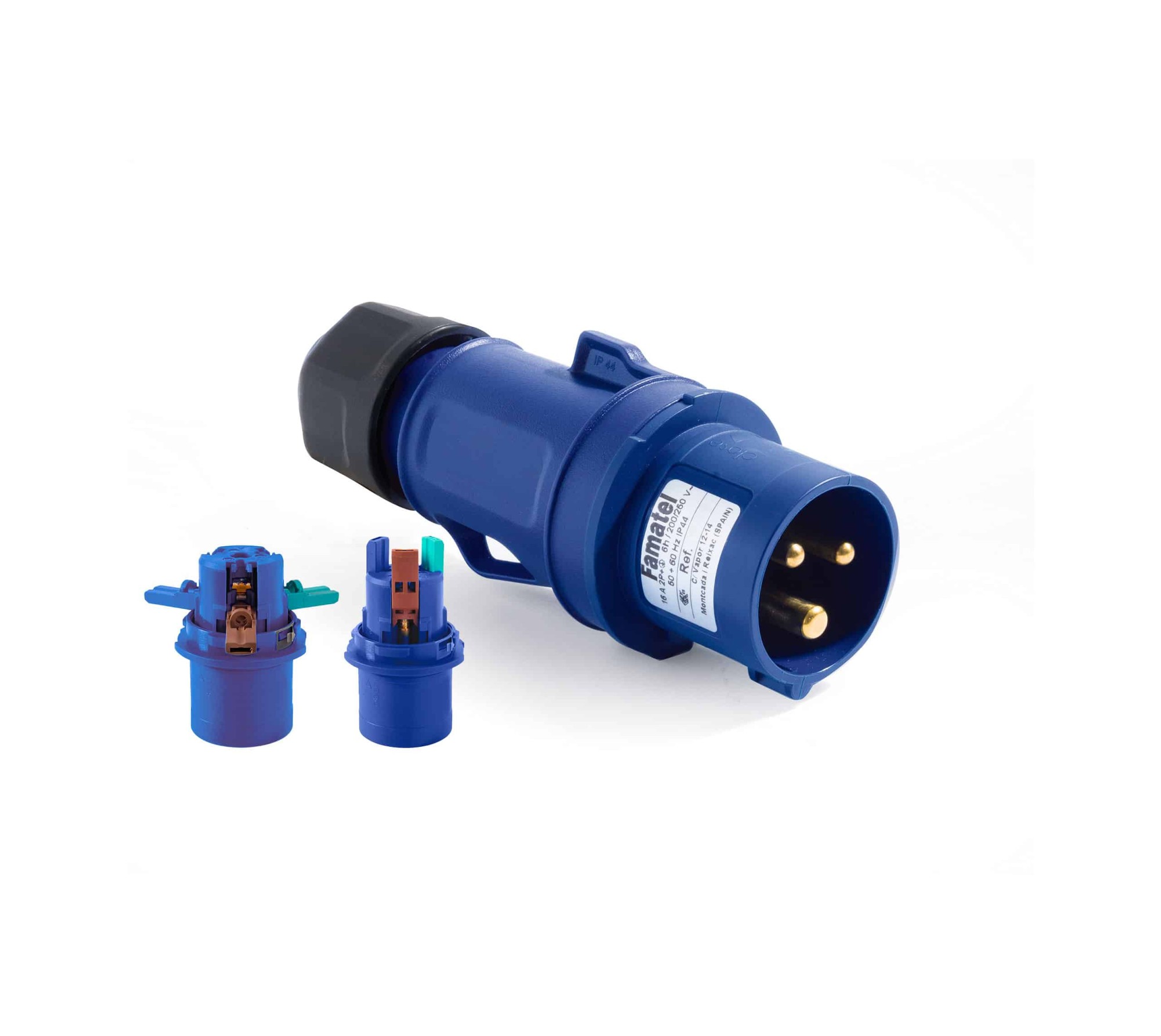 13200CR | Clavija móvil 2P+T 16A Conexión Rapida IP44/54