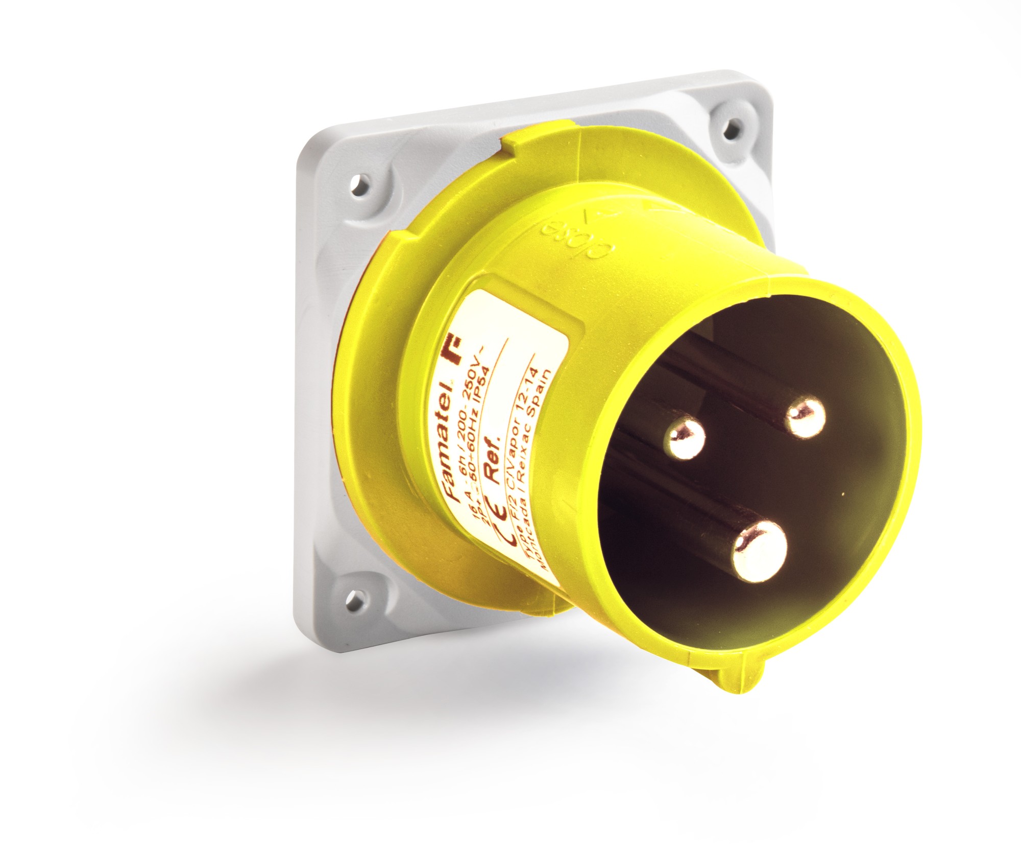 13535 | Clavija empotrar salida recta 2P+T 16A IP44/54