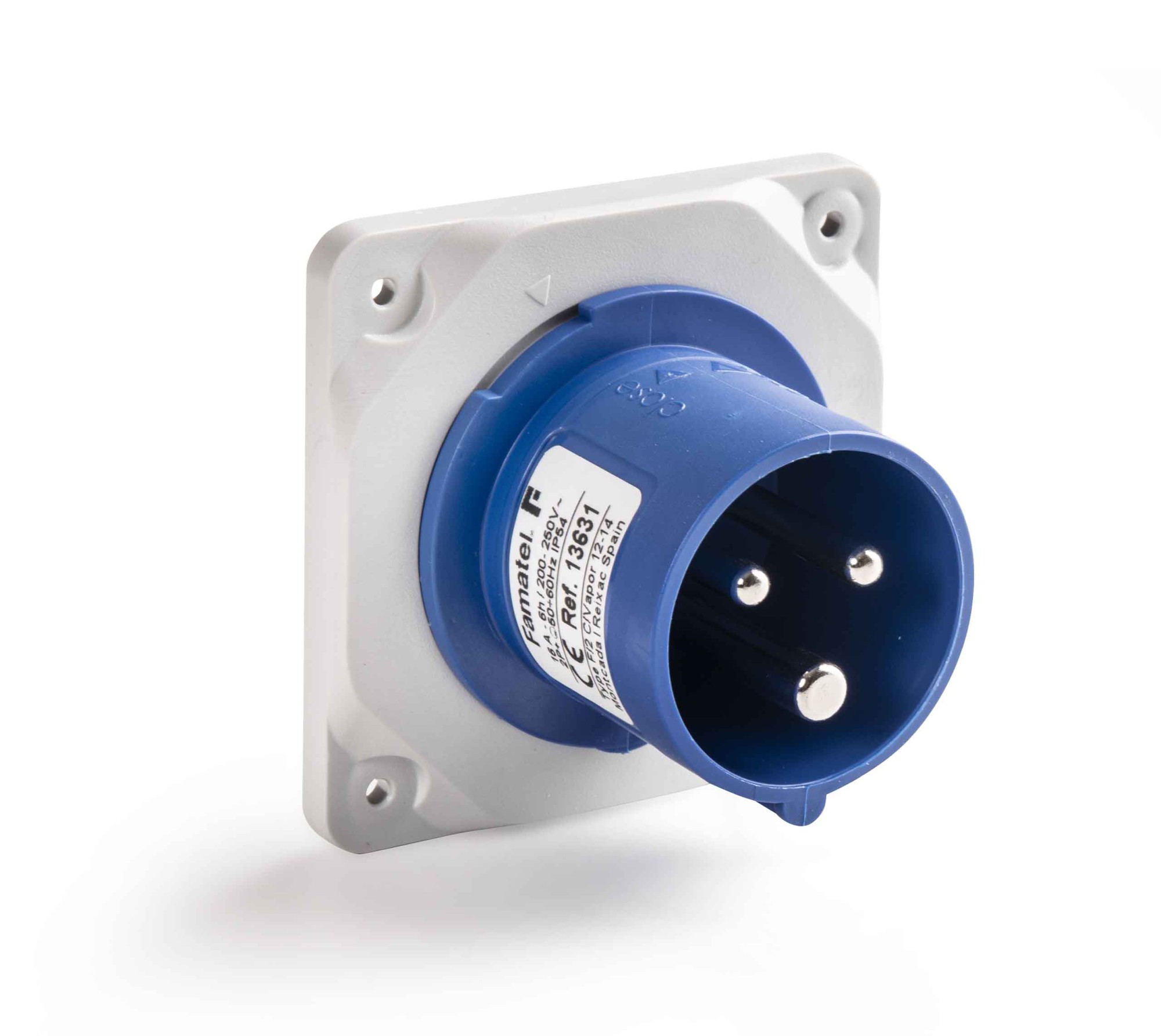 13637 | Clavija empotrar salida recta 3P+N+T 32A IP44/54