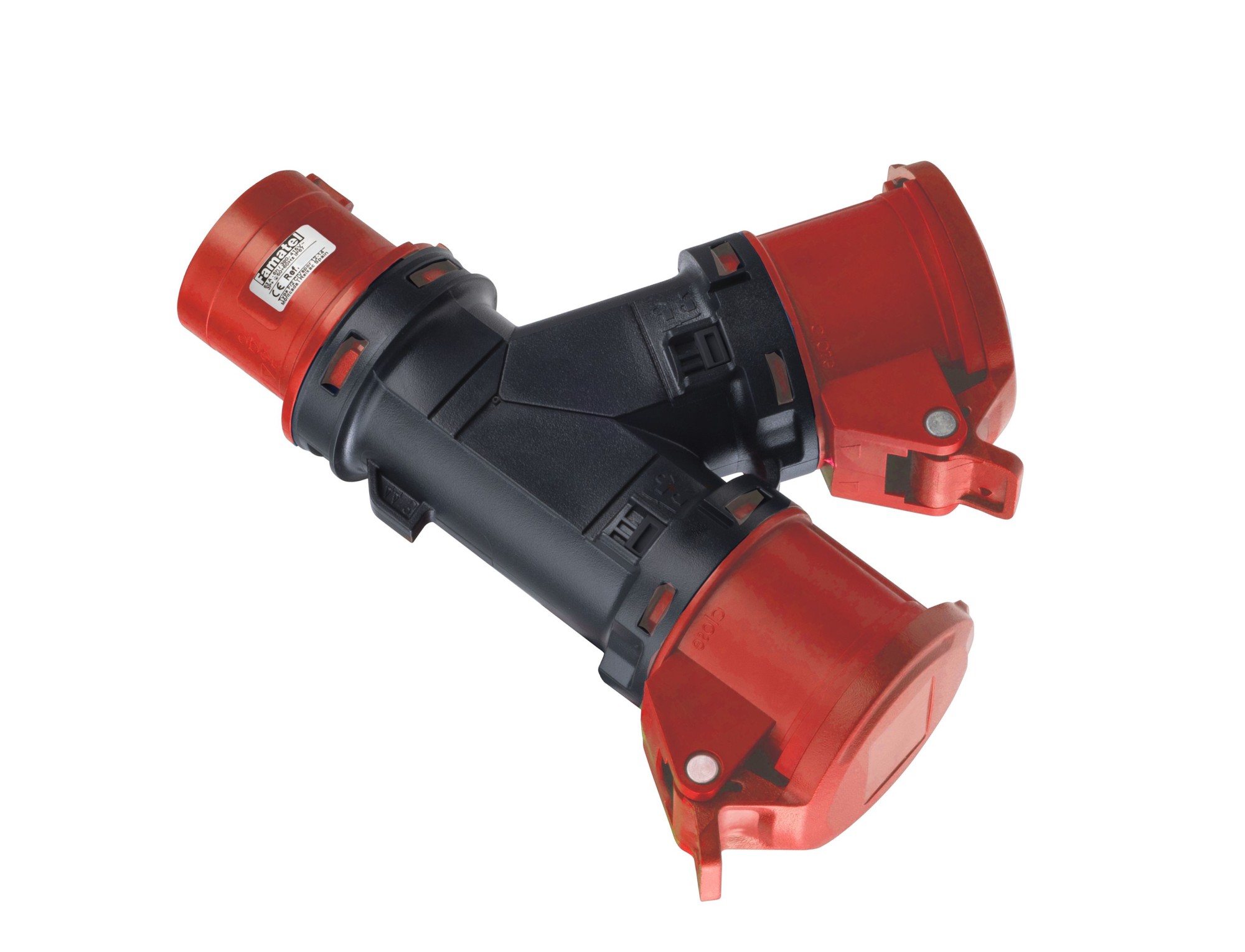 15036 | Adaptador 1 clavija / 2 bases 2P+T 16A IP54