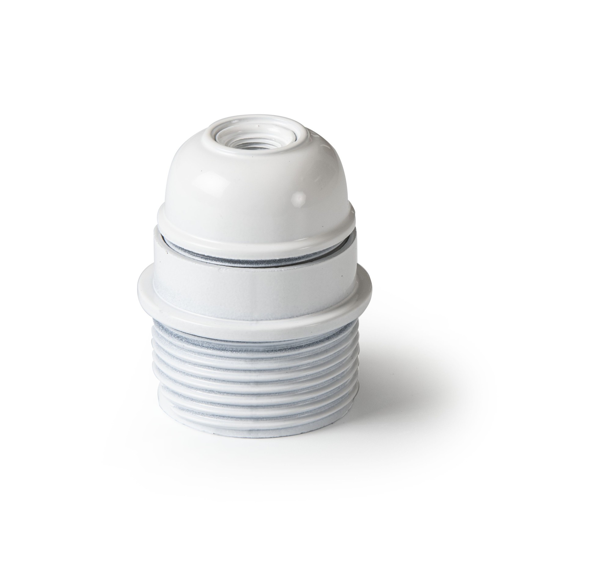 163B | Portalámparas de baquelita roscado con tope E-27