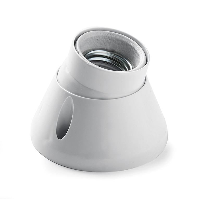 181 | Portalámparas zócalo orientable E-27 con camisa de porcelana