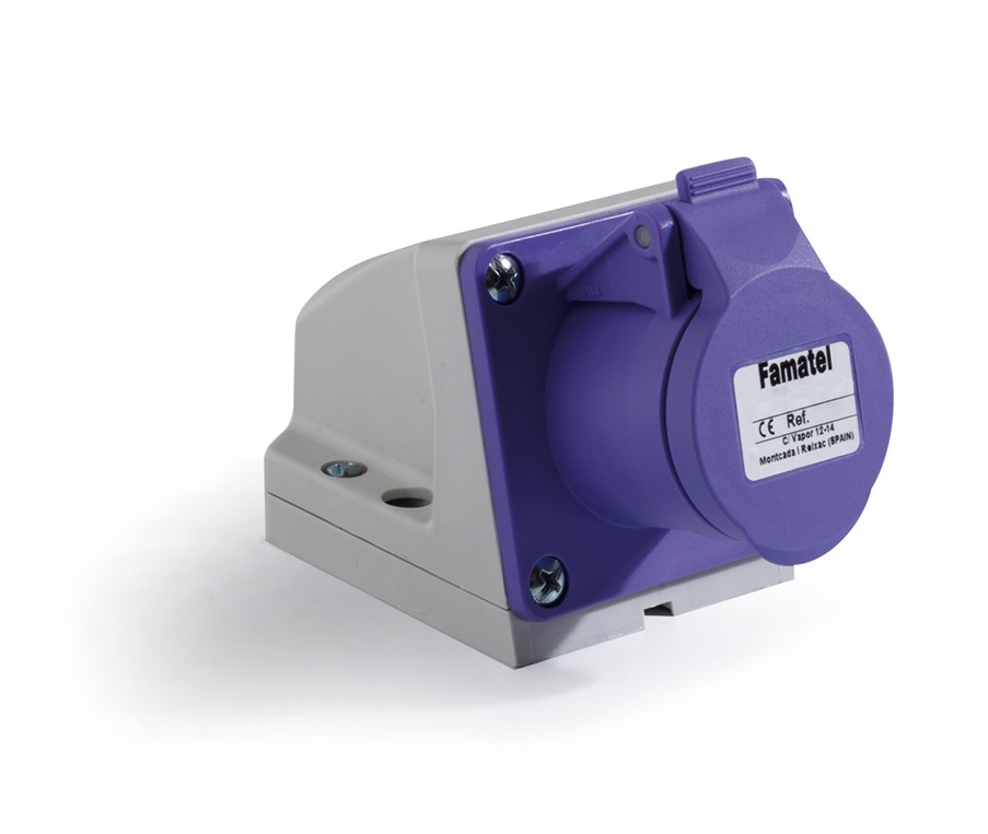 23075 | Base superficie 2P 16A 40-50V IP44