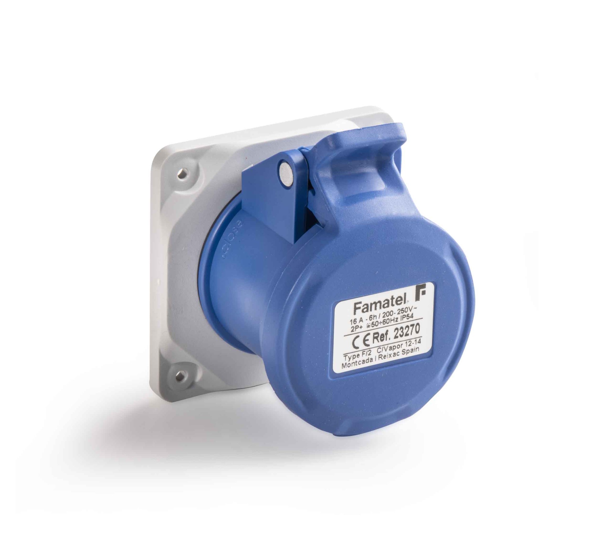 23274 | Base empotrar salida recta 3P+T 32A IP44/54