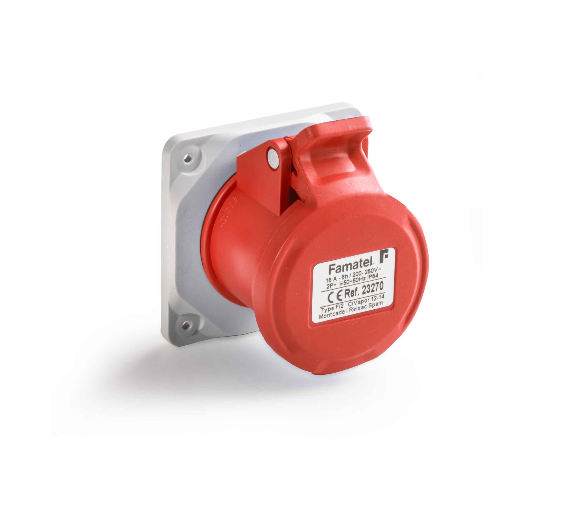 23373 | Base empotrar salida recta 3P+N+T 32A IP44/54